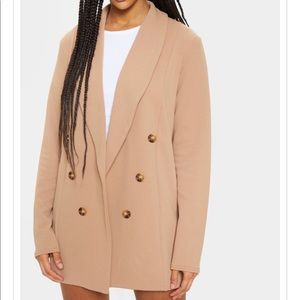 Brand new long line camel blazer